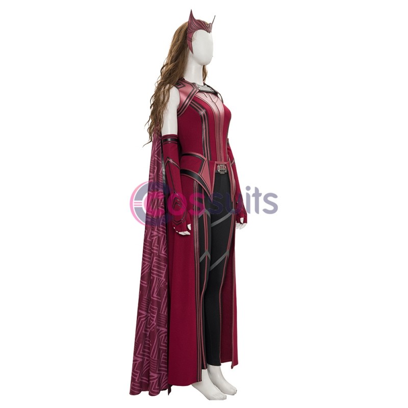 2021 New WandaVision Scarlet Witch Costume Wanda Cosplay Suit - CosSuits