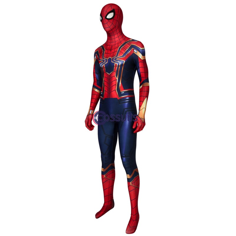 Kids Avengers Iron Spiderman Superhero Cosplay Costume Boys Halloween Jumpsuit E