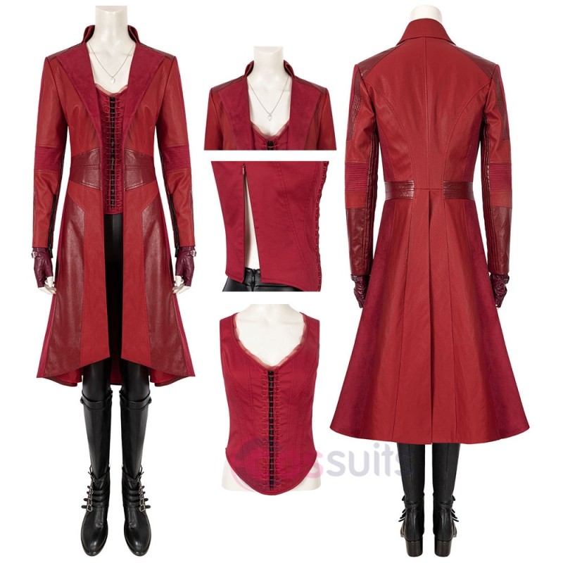 Captain America Civil War Scarlet Witch Wanda Costume Maximoff Cosplay Suit