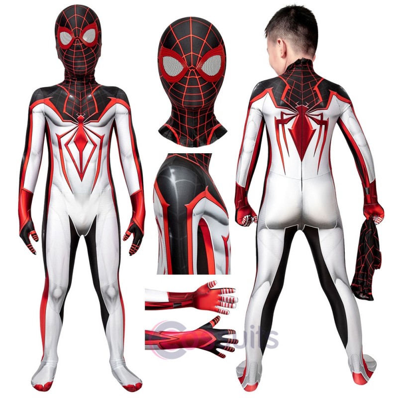 Ready To Ship Size S Kids PS5 Spider-Man: Miles Morales T.R.A.C.K Jumpsuit Cosplay Costume For Halloween