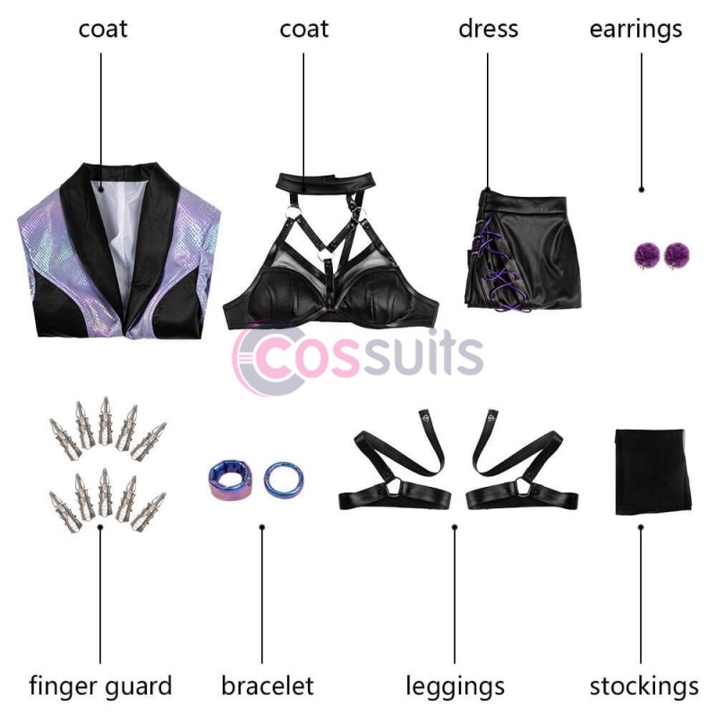 LOL 2020 KDA All Out Evelynn Costume League Of Legends Cosplay Suit ...