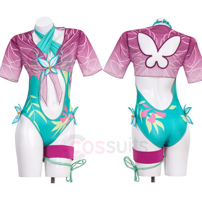 Marvel Rivals Psylocke Swimsuit Cosplay Costume Butterfly Style Marvel Rivals Psylocke Swimsuit Cosplay Costume Butterfly Style