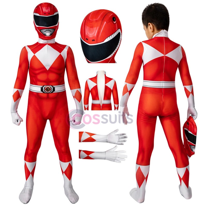 Ready To Ship Size L Power Rangers Kids Costume Power Rangers Jason Red Ranger Jumpsuit Halloween Gifts