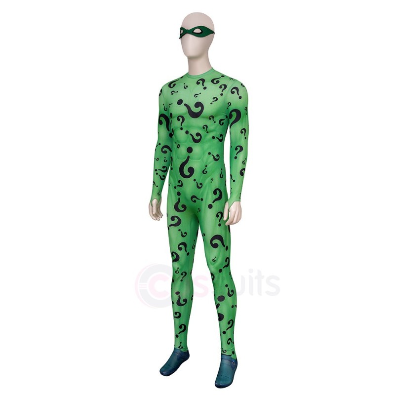 Riddler Cosplay Jumpsuit Forever Series Halloween Suits - CosSuits