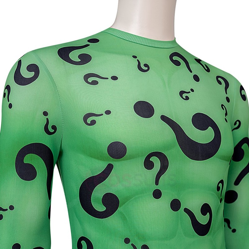 Riddler Cosplay Jumpsuit Forever Series Halloween Suits - CosSuits