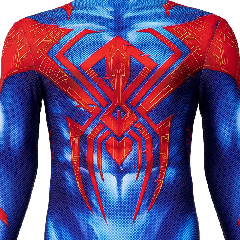 Spider-man Blue Cotton Cosplay Costumes Miles Morales Suits - CosSuits