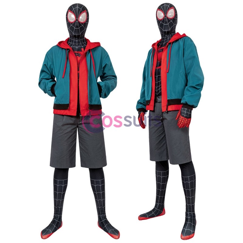 Spider-Man: Into the Spider-Verse Miles Morales Jumpsuit Cosplay ...