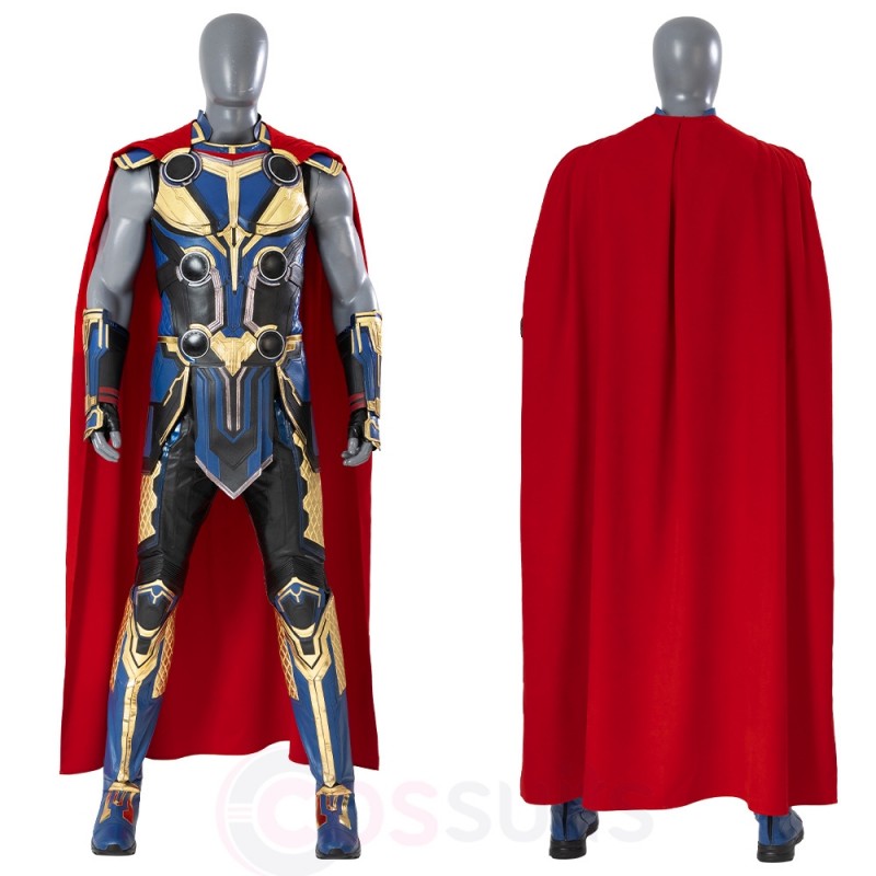 Thor 4 Love And Thunder Cosplay Costumes Thor Blue Suits - CosSuits
