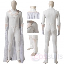 2021 WandaVision White Costume Vision Leather Cosplay Suit