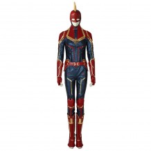 Carol Danvers Costume Captain Marvel Artificial Leather Cosplay Suit