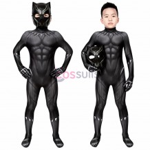 Black Panther Costume For Kids T'Challa Cosplay Suits Children Halloween Costumes