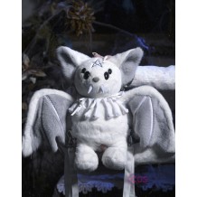 Plush Bat-Shaped Gothic Backpack