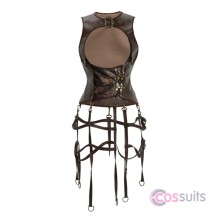 Dragon Era Steampunk PU Leather Corset Vest