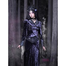 Lunar Velvet Vintage Halloween Blouse