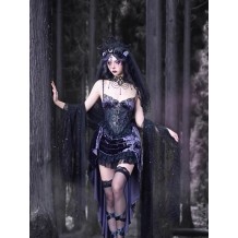 Moon Goddess Gothic Velvet Halloween Dress