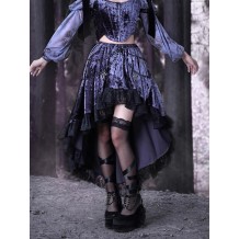 Halloween Lantern Sleeve Lace Blouse