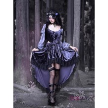 Halloween Lantern Sleeve Lace Blouse