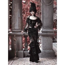 Halloween Lantern Sleeve Lace Blouse