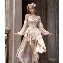 Classical Court Gothic Lantern Sleeve Dress