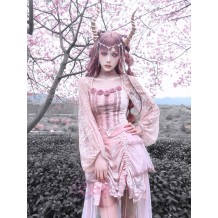 Sakura Dusk 3D Rose Corset top set