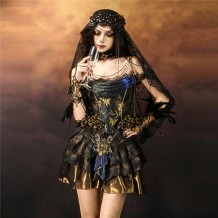 Blood Supply Dark noble tiered short Skirt & Top Set