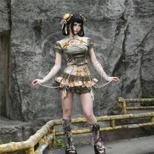 Blood Supply Spring Dragon Embroidered Cheongsam Dress Full Set