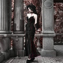 Blood Supply Romantic Goth Neckline Vampire Mermaid Dress
