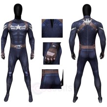 Stealth Captain America Cosplay Costume The Winter Soldier Jumpsuit Style