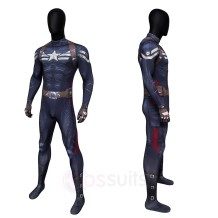Stealth Captain America Cosplay Costume The Winter Soldier Jumpsuit Style