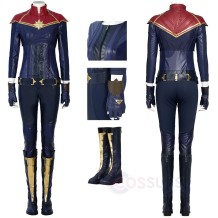 2022 New Captain Marvel Carol Danvers Blue Cosplay Costume