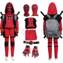 Kids Deadpool Cosplay Costume Wade Winston Cosplay Suits
