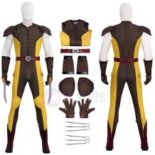 Deadpool 3 Wolverine Brown Suit Cosplay Costume Halloween Suits