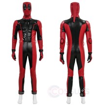 Marvel Rivals Deadpool Red Leather Cosplay Costumes