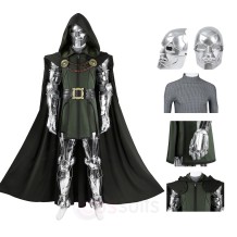 Fantastic Four Doctor Doom Black Suit Cosplay Costume Halloween Outfit