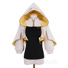 Final Fantasy XIV Sphene White Hooded Cosplay Costume Magical Halloween Outfit