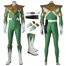 Green Power Rangers Burai Dragon Ranger Cosplay Costume With Boots