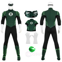 Green Cosmic Hero Cosplay Costume Top Level Bodysuit