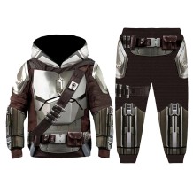 The Mandalorian Din Djarin Kids Hoodie with Pants Cosplay Set