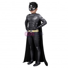 Kids Batman Costume The Dark Knight Rises Bruce Wayne Spandex Cosplay Suit