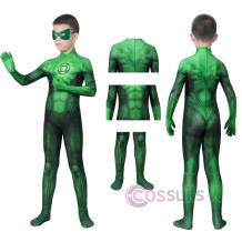 Kids Jordan Green Cosplay Bodysuit Hal Jordan Cosplay Suits