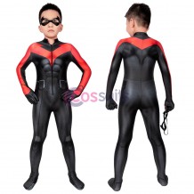 Kids Dick Grayson Cosplay Jumpsuit The Judas Contract Spandex Suit Halloween Costumes
