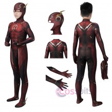 Kids TF Injustice 2 Barry Allen Red Jumpsuit Cosplay Costume