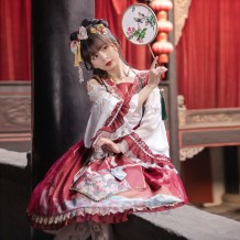 Chinese Style Daily Lolita Dress with Long Sleeves