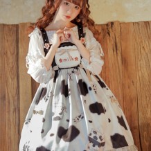 Sweet Caramel Daily Lolita Jumper Skirt