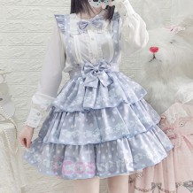 Daily Sweet Polka Dot Lolita Strap Skirt