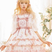 Summer Sweet Lolita High Waist Jumper Skirt