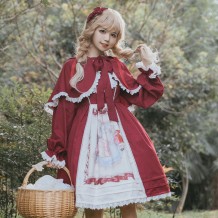 Little Red Riding Hood Inspired Sweet Lolita Jumper Skirt