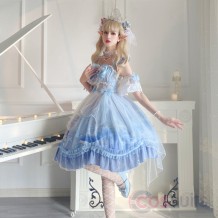 Sweet Princess Style Lolita Long Jumper Skirt Set