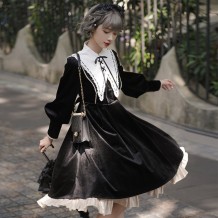 Elegant Autumn Winter Lolita Long Sleeve Dress