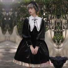 Elegant Autumn Winter Lolita Long Sleeve Dress